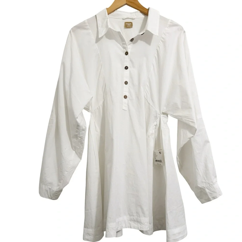 Free People Free-Est Rugby Mini Dress Ivory NWT XS